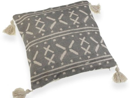 Cushion Versa Grey Tassels 10 x 45 x 45 cm Cheap