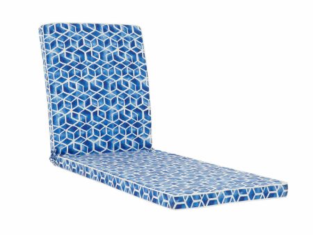 Cushion DKD Home Decor Blue White Rectangular Geometric 190 x 60 x 5 cm (190 x 60 x 5 cm) Sale