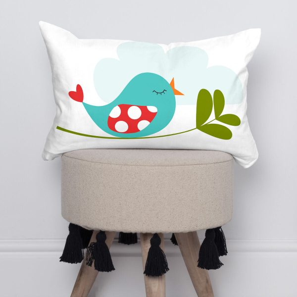 Cushion cover HappyFriday Mr Fox Little Birds Multicolour 50 x 30 cm on Sale