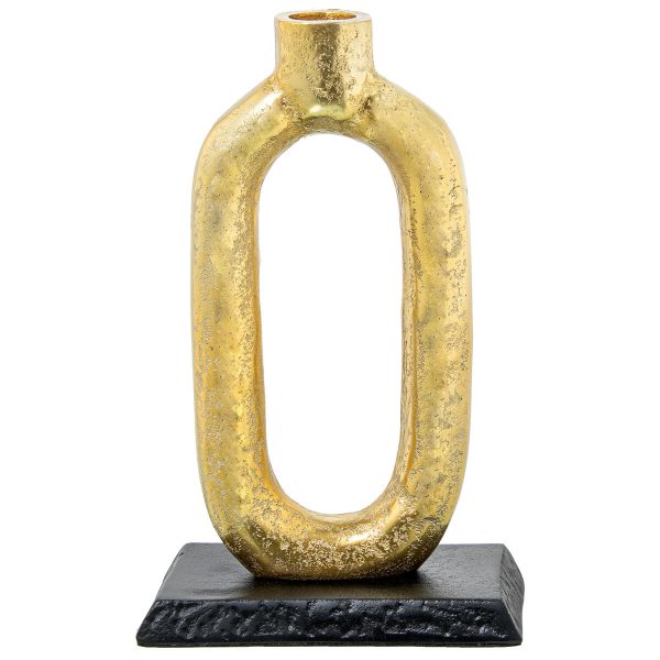 Candle Holder Alexandra House Living Golden Aluminium 14 x 8 x 22 cm 14 x 22 x 8 cm Fashion