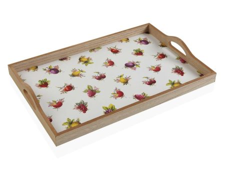 Snack tray Versa Strawberry MDF Wood (30 x 5 x 45 cm) Online Hot Sale