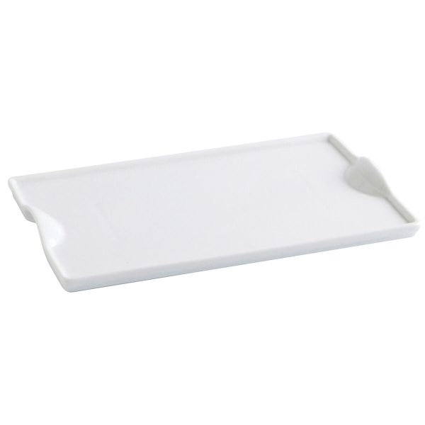 Snack tray Quid Gastro Fun White Ceramic 25,5 x 15,5 cm (6 Units) (Pack 6x) Online