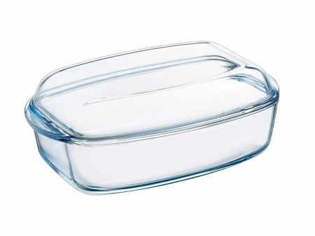 Serving Platter Pyrex Classic With lid 4,5 L 38 x 22 x 11 cm Transparent Glass (3 Units) Online