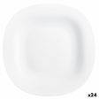 Flat plate Luminarc Carine White Glass (Ø 26 cm) (24 Units) For Discount