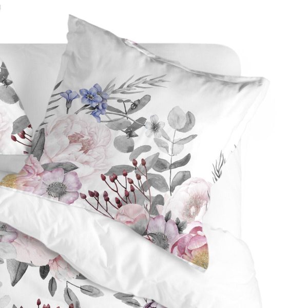 Pillowcase HappyFriday Delicate bouquet Multicolour 60 x 60 cm Hot on Sale