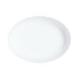 Serving Platter Luminarc Trianon Oval White Glass 31 x 24 cm (6 Units) Online Sale