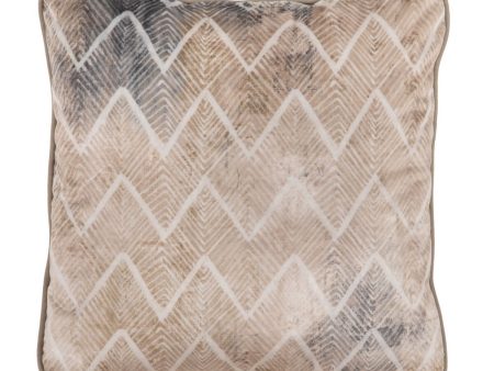 Cushion Beige Geometric 45 x 45 cm Squared For Cheap