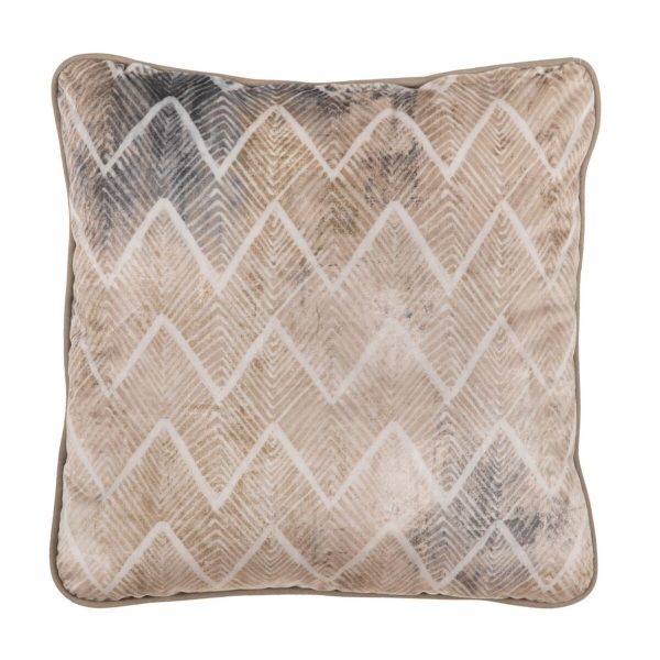 Cushion Beige Geometric 45 x 45 cm Squared For Cheap