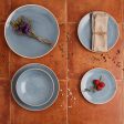 Flat Plate Ariane Terra Blue Ceramic Ø 21 cm (12 Units) For Sale