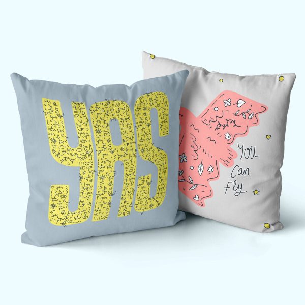 Cushion cover HappyFriday Aware Yas Multicolour 50 x 50 cm 2 Pieces Online now