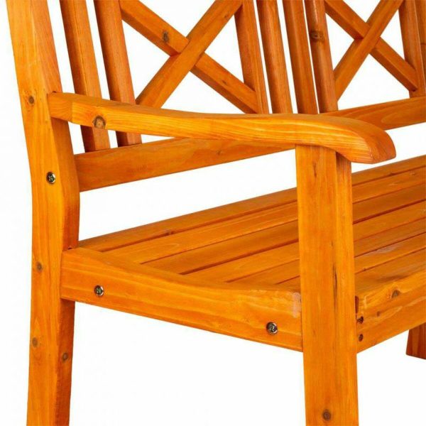 Bench Alexandra House Living Orange Fir wood 65 x 68 x 120 cm Online Hot Sale