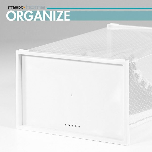 Stackable shoe box Max Home White 6 Units polypropylene ABS 23 x 14,5 x 33,5 cm Online Sale