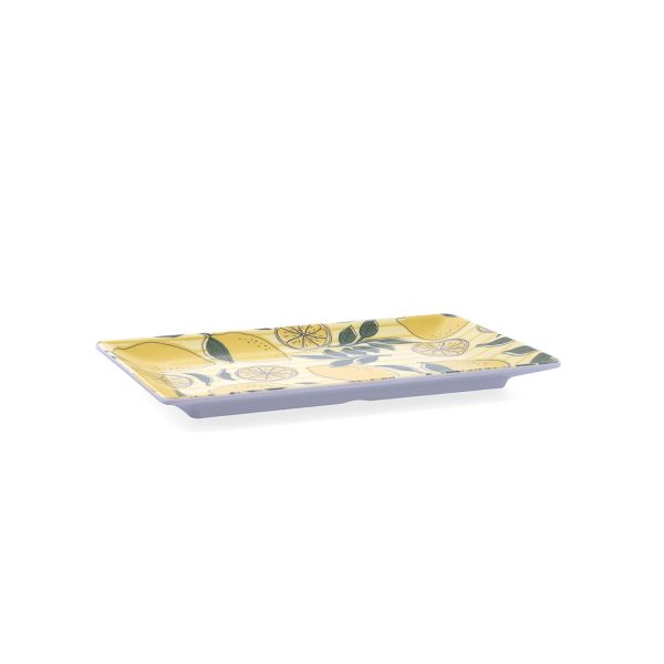 Snack tray Quid Sicilia Multicolour Bioplastic Lemon 25 x 15 x 2 cm (12 Units) on Sale