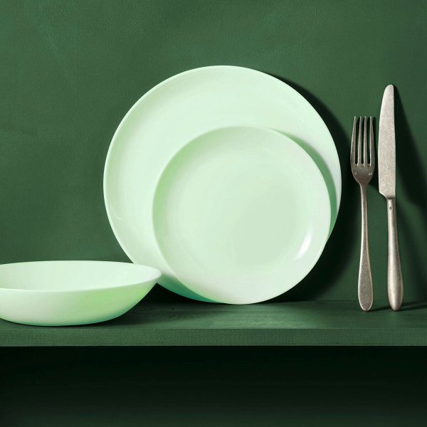 Dinnerware Set Luminarc Diwali Paradise Green Glass 12 Pieces Cheap