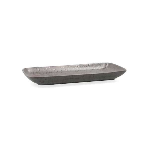 Serving Platter Ariane Oxide Ceramic Grey (28 x 14 cm) (6 Units) For Sale