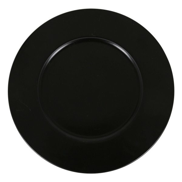 Underplate Inde Neat Black Porcelain Ø 32 cm Online Hot Sale