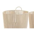 Basket set DKD Home Decor Beige Metal 42 x 42 x 51 cm 3 Pieces Online