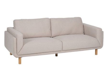 3-Seater Sofa Beige 216 x 90 x 82 cm Online now