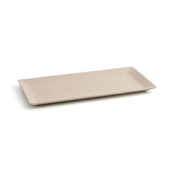 Snack tray Quid Mineral Gres Beige Ceramic 15 x 30 cm (8 Units) Online Hot Sale