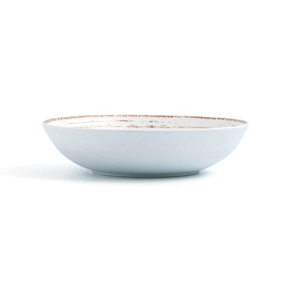 Deep Plate Ariane Tornado Ceramic Bicoloured (Ø 21 cm) (6 Units) Hot on Sale