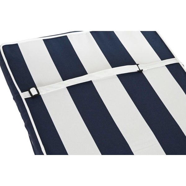 Cushion DKD Home Decor White Navy Blue Stripes 42 x 4 x 115 cm For Discount