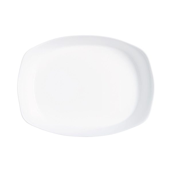 Serving Platter Luminarc Smart Cuisine Rectangular White Glass 38 x 27 cm (6 Units) Sale