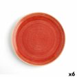 Flat plate Ariane Terra Ceramic Red (Ø 29 cm) (6 Units) For Discount