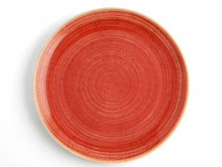 Flat plate Ariane Terra Ceramic Red (Ø 29 cm) (6 Units) For Discount