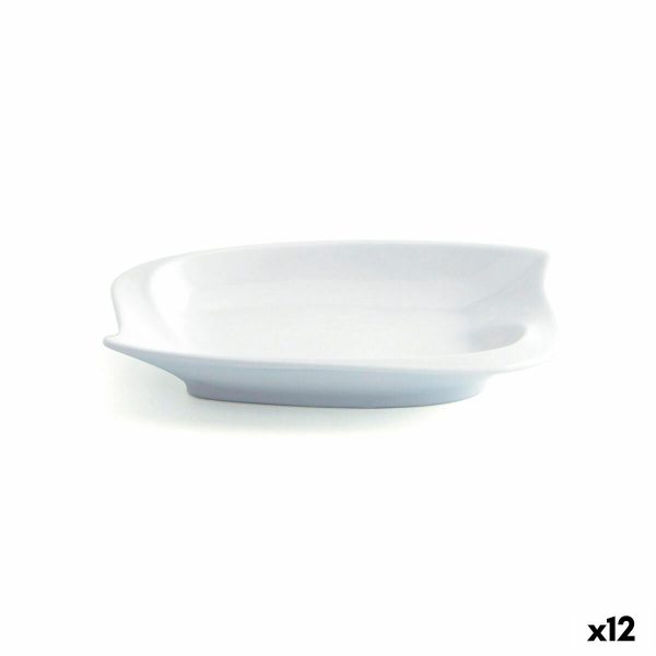 Plate Quid Gastro Fun Small White Ceramic 15,5 x 10 cm (12 Units) (Pack 12x) Fashion