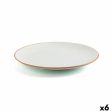 Flat plate Ariane Terra Ceramic Beige (24 cm) (6 Units) For Sale