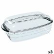 Serving Platter Ô Cuisine Rectangular With lid 1,6 L 2,9 L Transparent Glass (3 Units) Online now