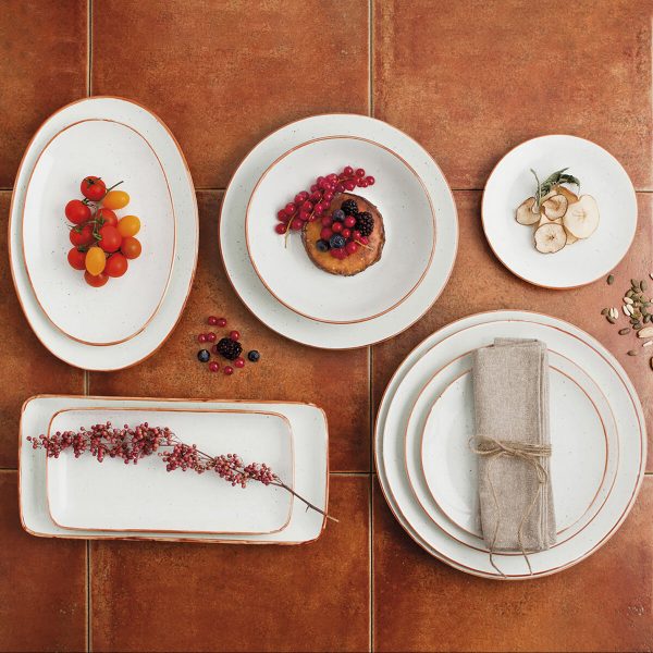 Flat plate Ariane Terra Ceramic Beige (Ø 29 cm) (6 Units) Cheap