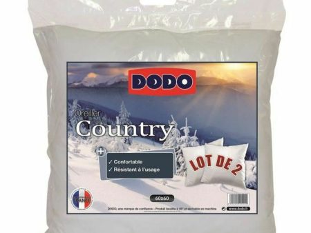 Pillow DODO Country White 60 x 60 cm (2 Units) For Discount