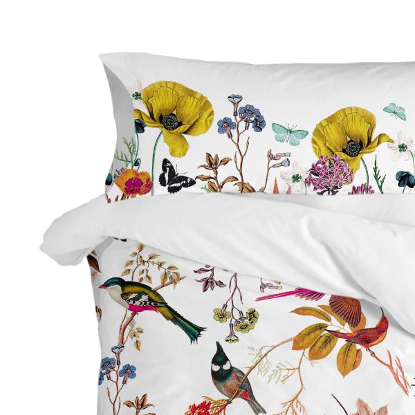 Pillowcase HappyFriday Birds of paradise Multicolour 45 x 125 cm Cheap