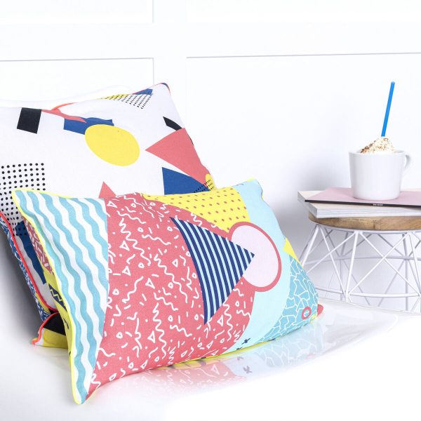 Cushion cover HappyFriday HF Living Squiggles Multicolour 50 x 30 cm Cheap