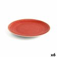 Flat plate Ariane Terra Ceramic Red (24 cm) (6 Units) Discount