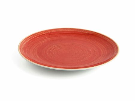 Flat plate Ariane Terra Ceramic Red (24 cm) (6 Units) Discount