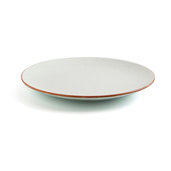 Flat plate Ariane Terra Ceramic Beige (Ø 31 cm) (6 Units) Fashion