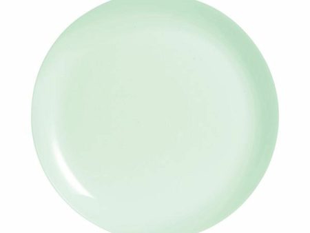 Flat Plate Luminarc Diwali Paradise Green Glass 25 cm (24 Units) Online now