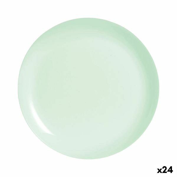 Flat Plate Luminarc Diwali Paradise Green Glass 25 cm (24 Units) Online now