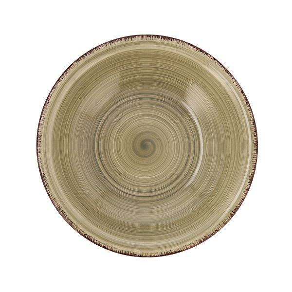 Deep Plate Quid Natura Vita Ceramic Green (ø 21,5 cm) (12 Units) Sale