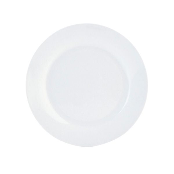 Flat plate Quid Basic Ceramic White (Ø 27 cm) (12 Units) on Sale