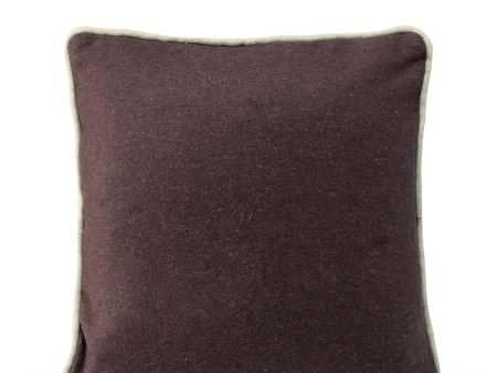 Cushion cover HappyFriday HF Living Piping Felt Burgundy 50 x 50 cm For Discount