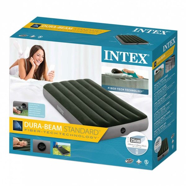 Inflatable Mattress Intex Twin Dura-Beam Prestige Downy 99 x 25 x 191 cm 4 Units For Cheap