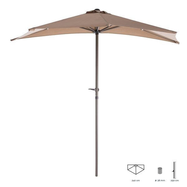 Sunshade 240 x 125 x 250 cm Taupe Aluminium Online now