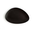 Flat plate Ariane Antracita Triangular Ceramic Black Ø 21 cm (12 Units) on Sale