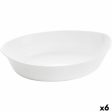 Serving Platter Luminarc Smart Cuisine Oval 32 x 20 cm White Glass (6 Units) Online Hot Sale