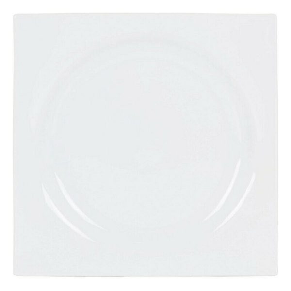 Flat plate Zen Porcelain White (27 x 27 x 3 cm) Supply