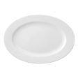 Flat plate Ariane Prime Oval Ceramic White (32 x 25 cm) (6 Units) For Discount