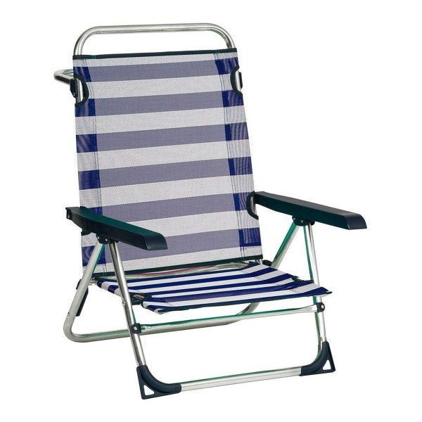 Beach Chair Alco 1 Aluminium Multi-position Foldable 79,5 x 59,5 x 56 cm (79,5 x 59,5 x 56 cm) Fashion